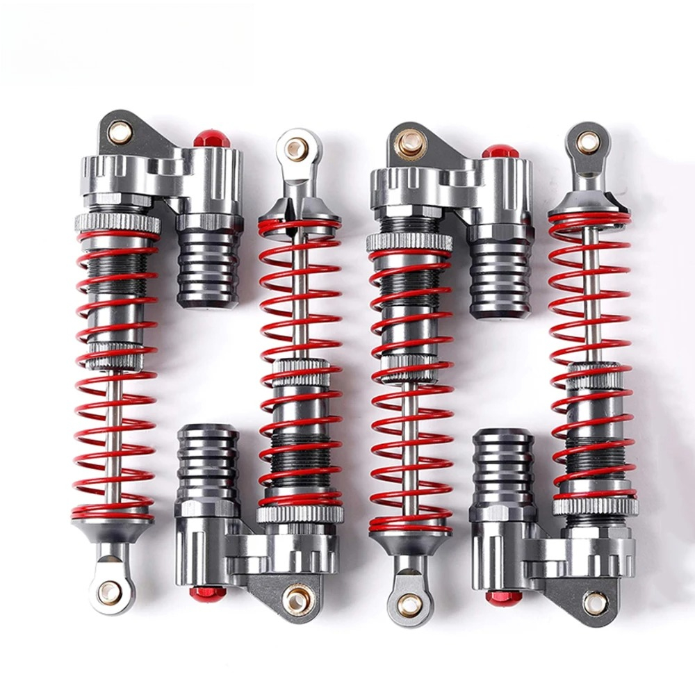 TEMU 4pcs 1:10 Aluminum Alloy Shock Absorbers Oil Adjustable Compatible With Scx10 Scx10 Ii 1/10 Rc Crawler Car Metal Upgrade Parts