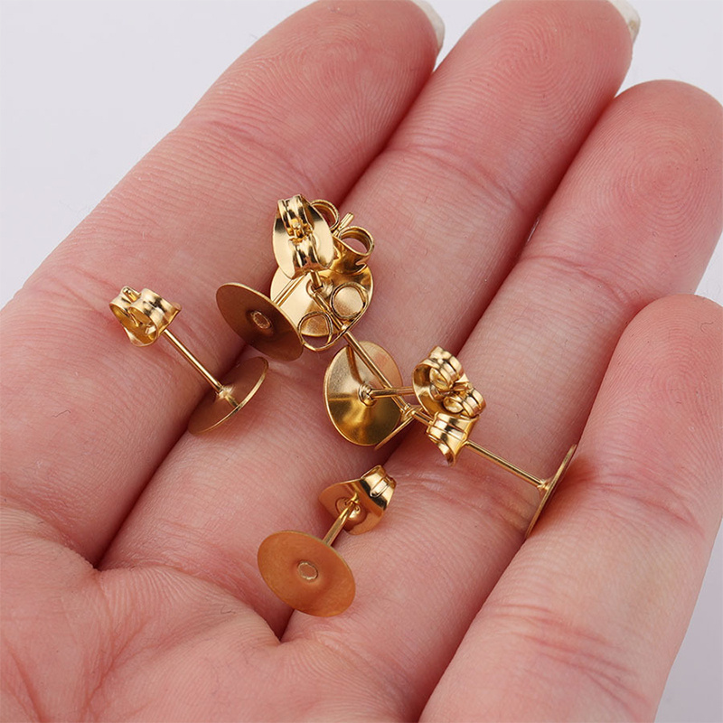 150pcs Stainless Steel Flat Head Ear Studs and Earring Posts