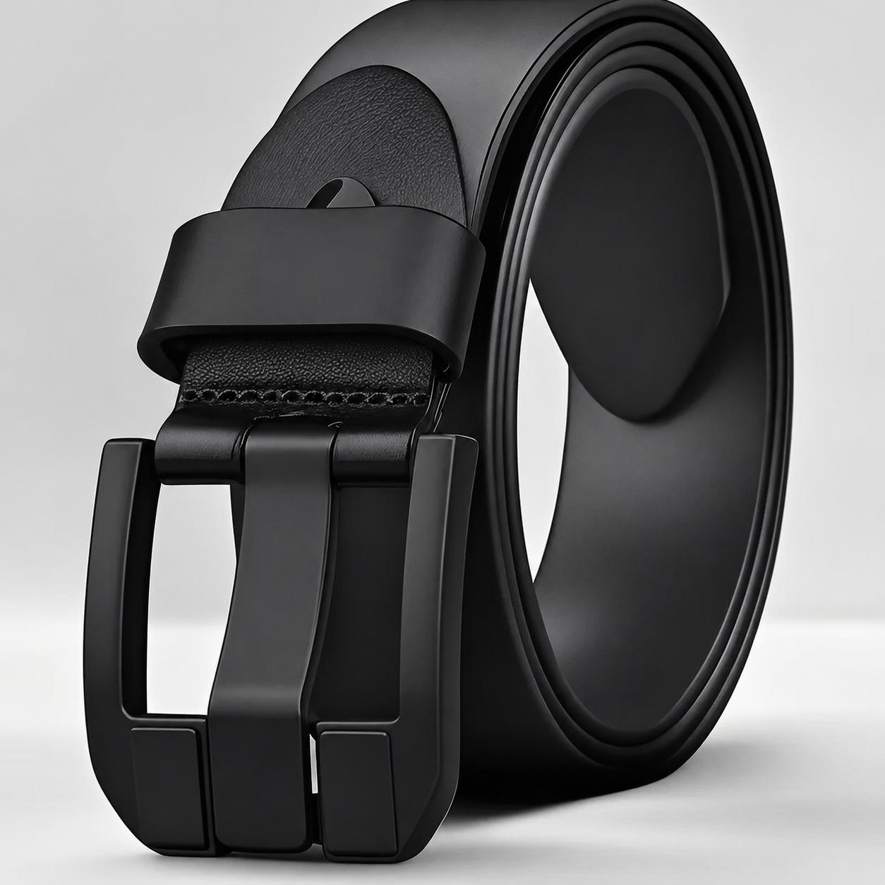 Image of Men's Belt With Alloy Stylish , Luxury& Minimalist Style, Medium Width, Suitable For Business& Casual Wear. Durable Alloy .