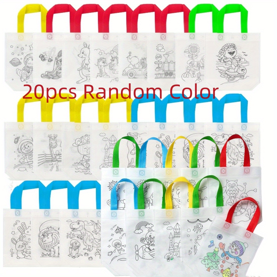 DIY Coloring Tote Bags