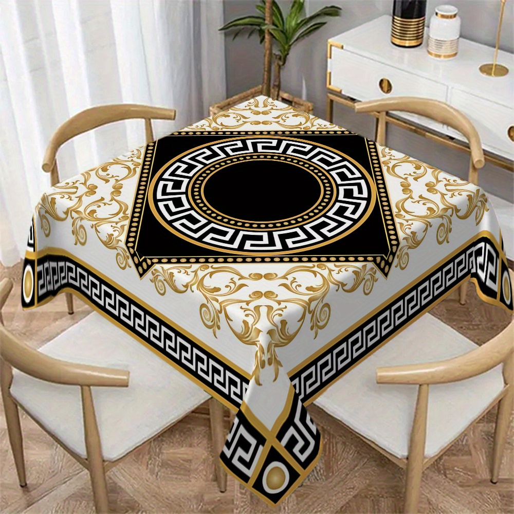 TEMU 1pc, Fashion Printed Theme Premium Creative Printed Tablecloth, Desktop Decoration Item, Lightweight And Practical, Suitable For Restaurants,
