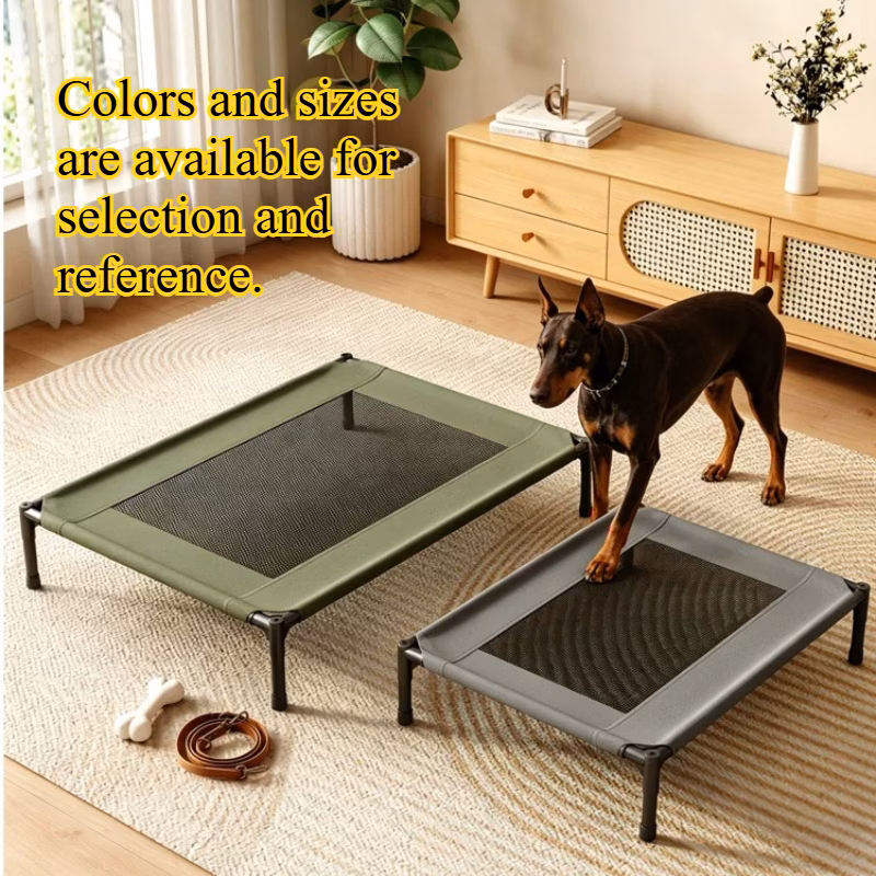 portable military style cooling dog bed kennel suitable for small medium large dogs breathable temperature controlled washable bed with assembly ventilation system for travel camping use for puppies and pets Product details 1