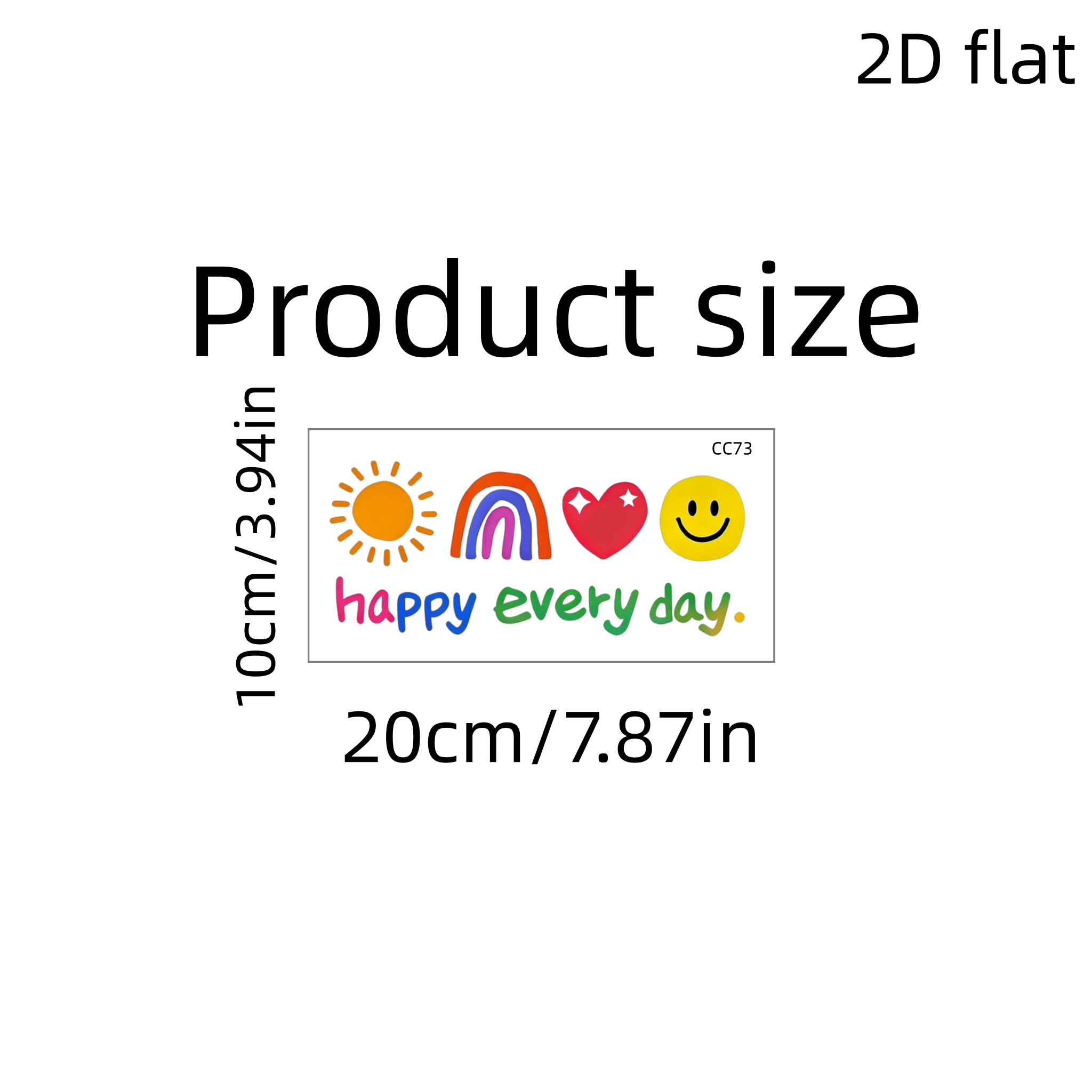 1 " Day" Colorful Mirror Sticker, Featuring Vibrant Sun, Rainbow, Heart, And Face Decals. Suitable For Bathroom Mirrors, Removable And Ready To Stick. Rustic-style -themed Art
