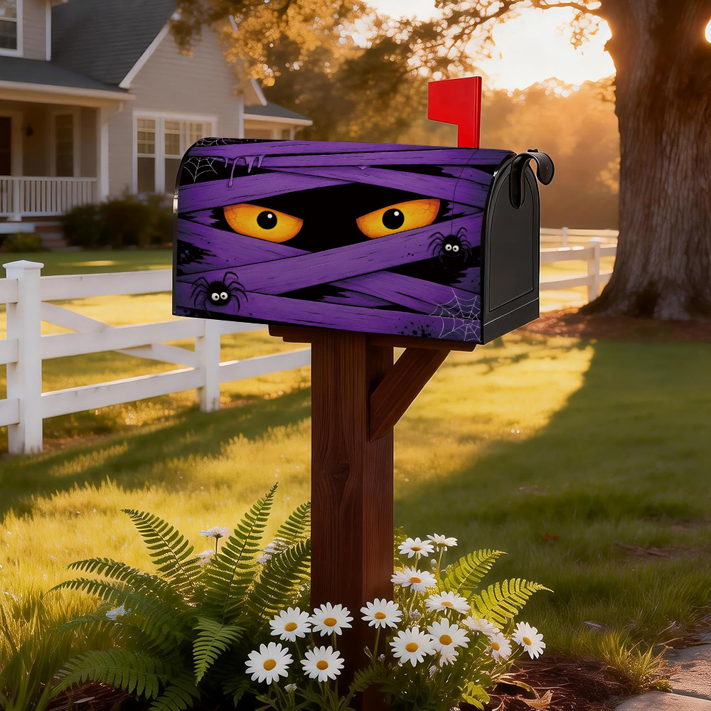 TEMU 2d Flat 1pc, Summer Style Mailbox Cover, Standard Size 21x18 Inch Magnetic Mailbox Cover, For Home Garden Yard Outdoor Decoration, Gift, Holiday