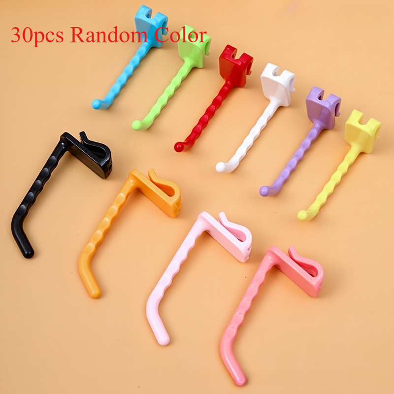 TEMU Confezione da 30 ganci in plastica resistenti, colori assortiti, adatti per pannelli in rete metallica - Scelta per supermercati, negozi al ,