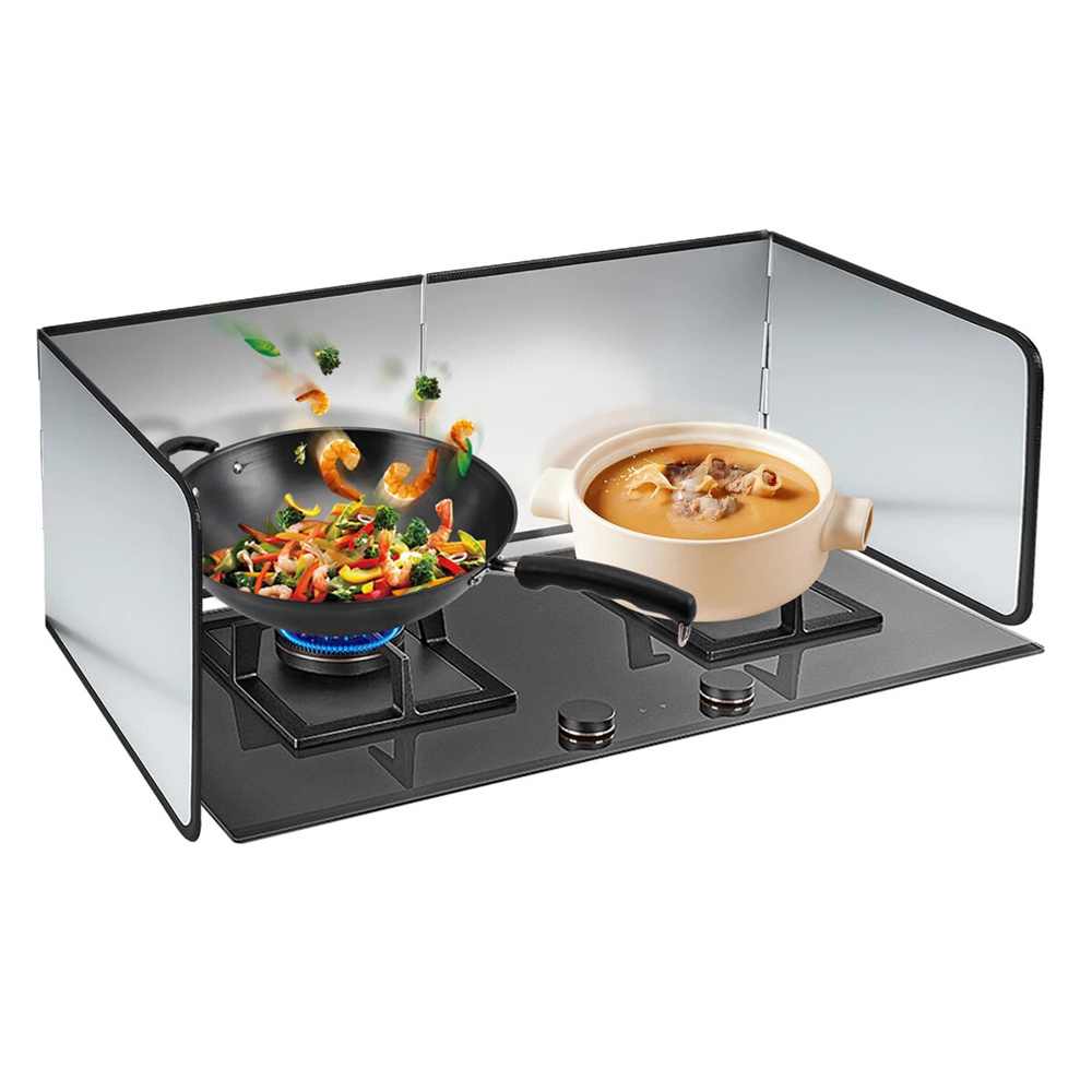 Image of Splash Guard Foldable Stove Kitchen Foldable Kitchen Splash Plate Splash Guard Kitchen And Stove Protection Cooker Splash Guard