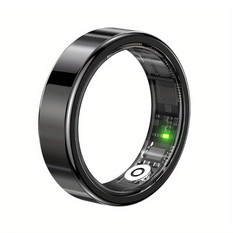 Smart Health Tracker Ring - Wireless Enabled Stainless Steel Activity Tracker with Rechargeable Battery, Modern Design for Fitness & Wellness - Ideal Holiday Gift for Couples, Wellness Monitoring, Sleek Accessory, Durable Build, Metallic Finish, Health Monitoring, Contemporary Jewelry, Highquality Material, Techsavvy Users