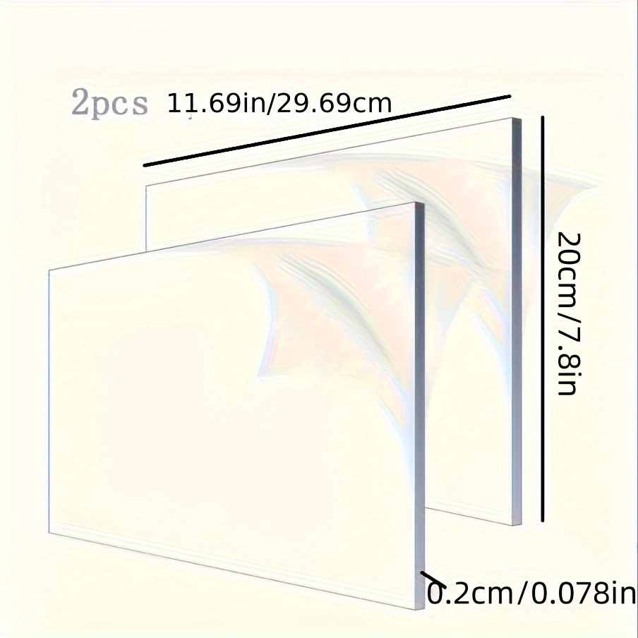 TEMU 2 Polycarbonate Sheets - Durable Transparent Plastic Panels, -resistant, Easy To Cut And Bend, Corrosion-resistant, Suitable For Robotics Teams,