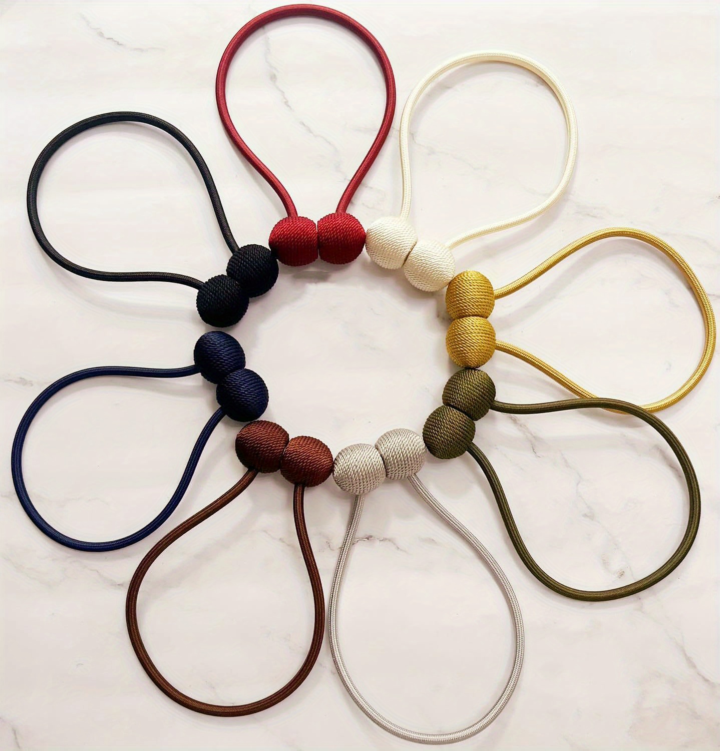 4pcs strong magnetic curtain tie decoration curtain fixator woven curtain tie buckle curtain rope suitable for home indoor and outdoor use