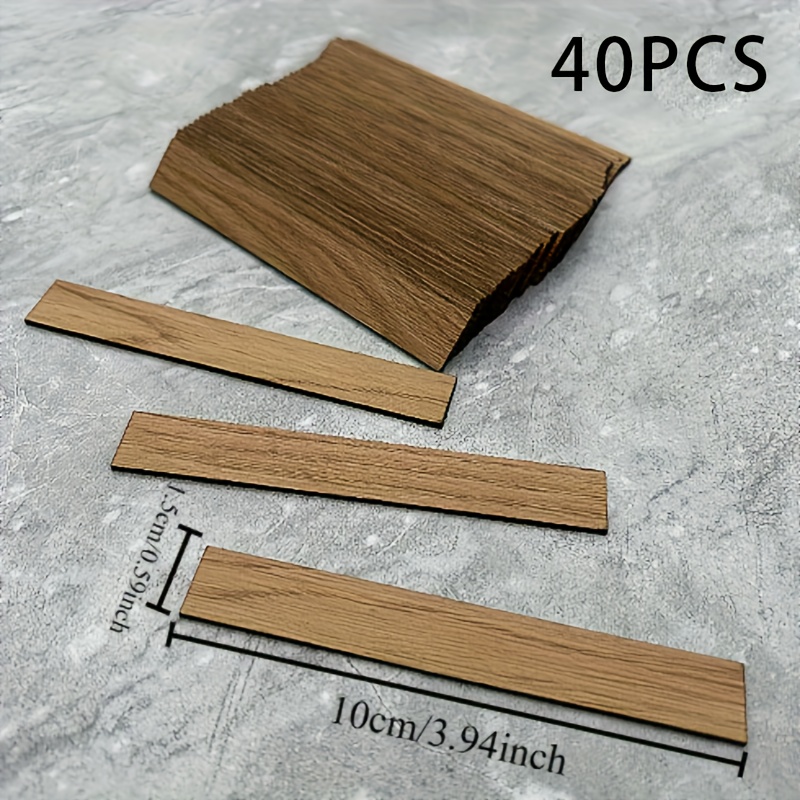 Image of 40pcs 1:12 Scale Dollhouse Flooring, Wooden Floorboards, Dollhouse Additions, Decor, 1:12 Dollhouse Home Decor Items