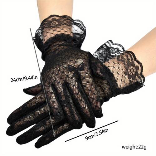 women short opera gloves bow sheer bridal evening gloves for wedding formal tea party clothing accessories