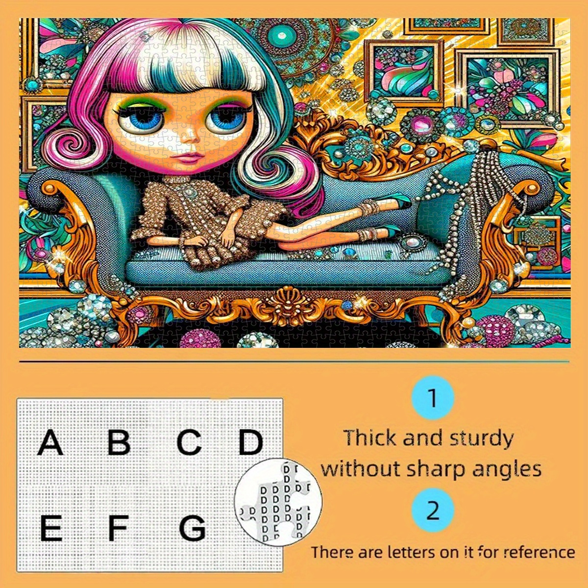 500/1000pcs Exquisite Doll   Chair Thick Durable White Card Design Puzzle, Rectangular Shape, Enhances   DIY Decoration Challenge,   Adults    , Ideal Halloween, Christmas, and New Year Gift, Cardboard Doll To Dress, Paper Doll, Dress Paper Doll