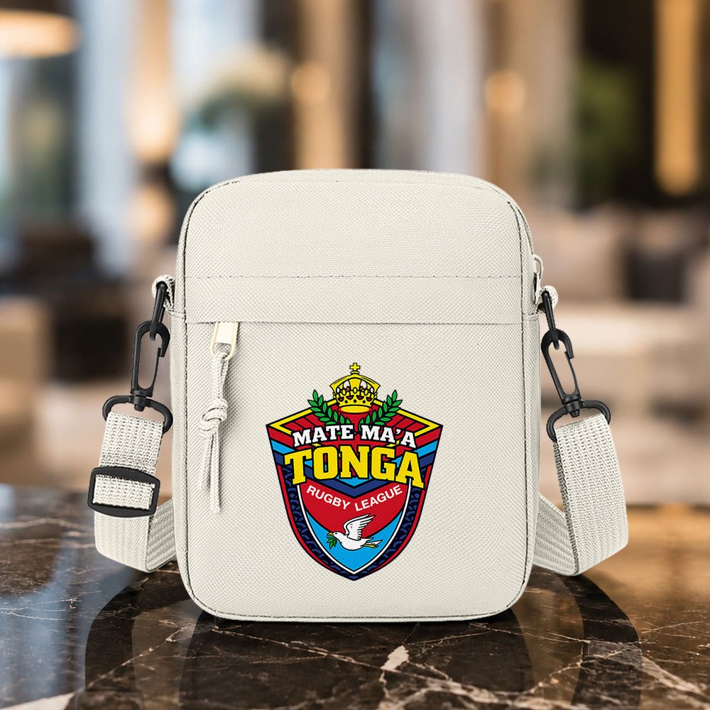 TEMU New Tonga Team Unisex Casual Crossbody Bag, Shoulder Bag - Ideal For Outdoor Sports And Travel, Can Hold Phone, Wallet, And Personal Items,