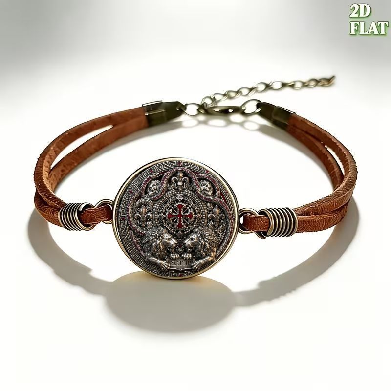 2D Flat Pattern Bracelet, Vintage Bangle for Gifting