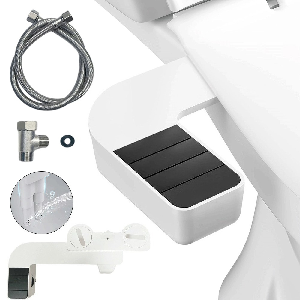 Portable Bidet For Toilet, Adjustable Water Pressure Design, With 2 Retractable Nozzles Bidet Attachment For Frontal And Rear Wash