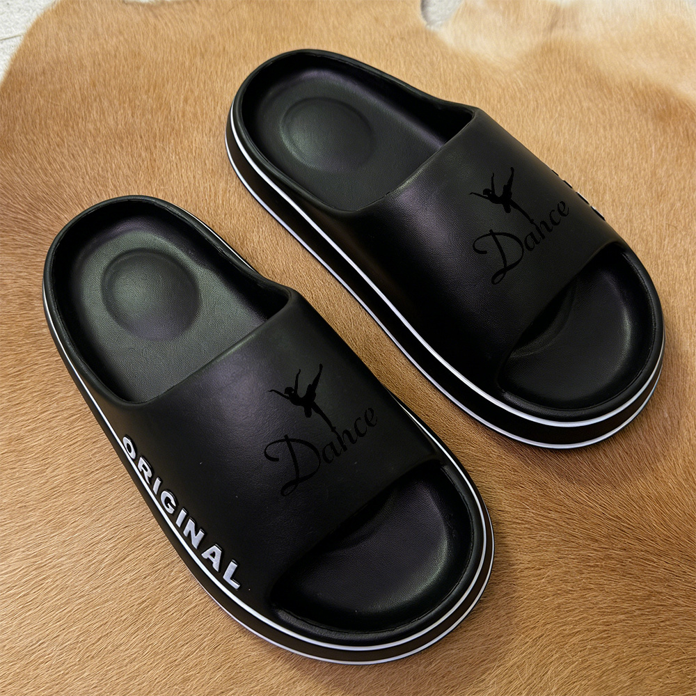 TEMU Women' | 'dance' Text Design | Lightweight And Flexible | Casual Pool Footwear