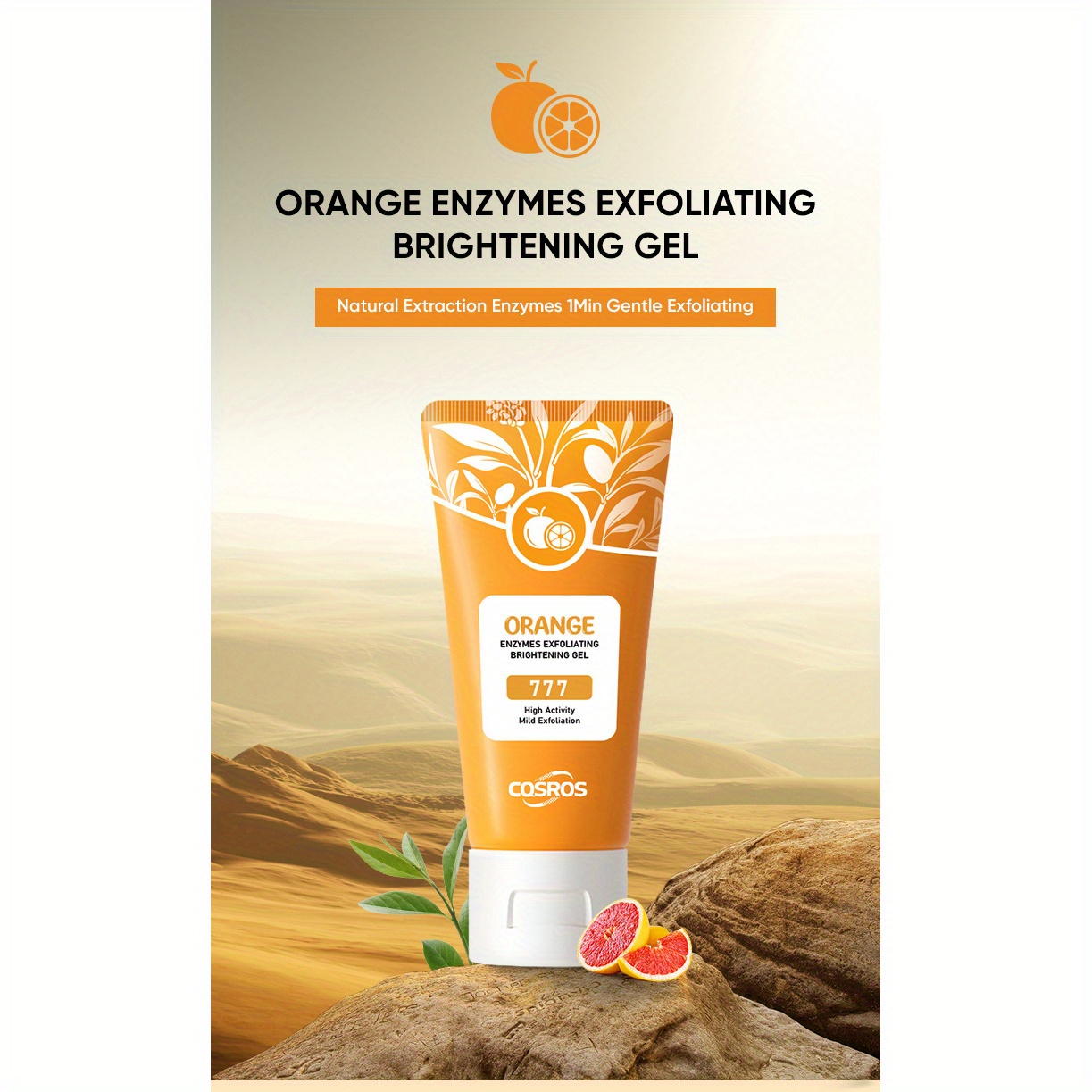 2x Orange Enzym Peeling Gel – Sanftes Exfoliating Für Gesicht & Körper, Für Strahlende & Tiefengereinigte Haut