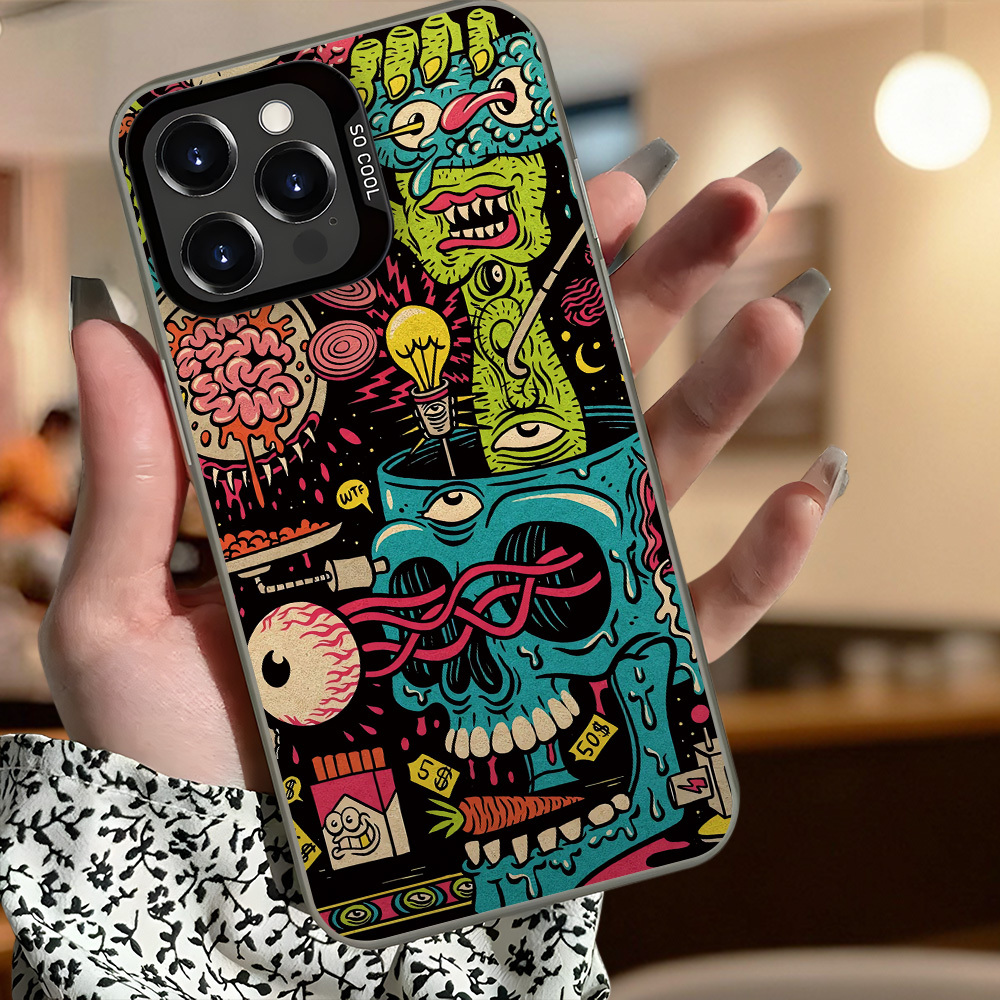 TEMU Phone Case - A Unique And Elegant Luxury Phone Case With Quirky Prints, Designed To Be Shockproof And Slip-resistant, Compatible With For Iphone