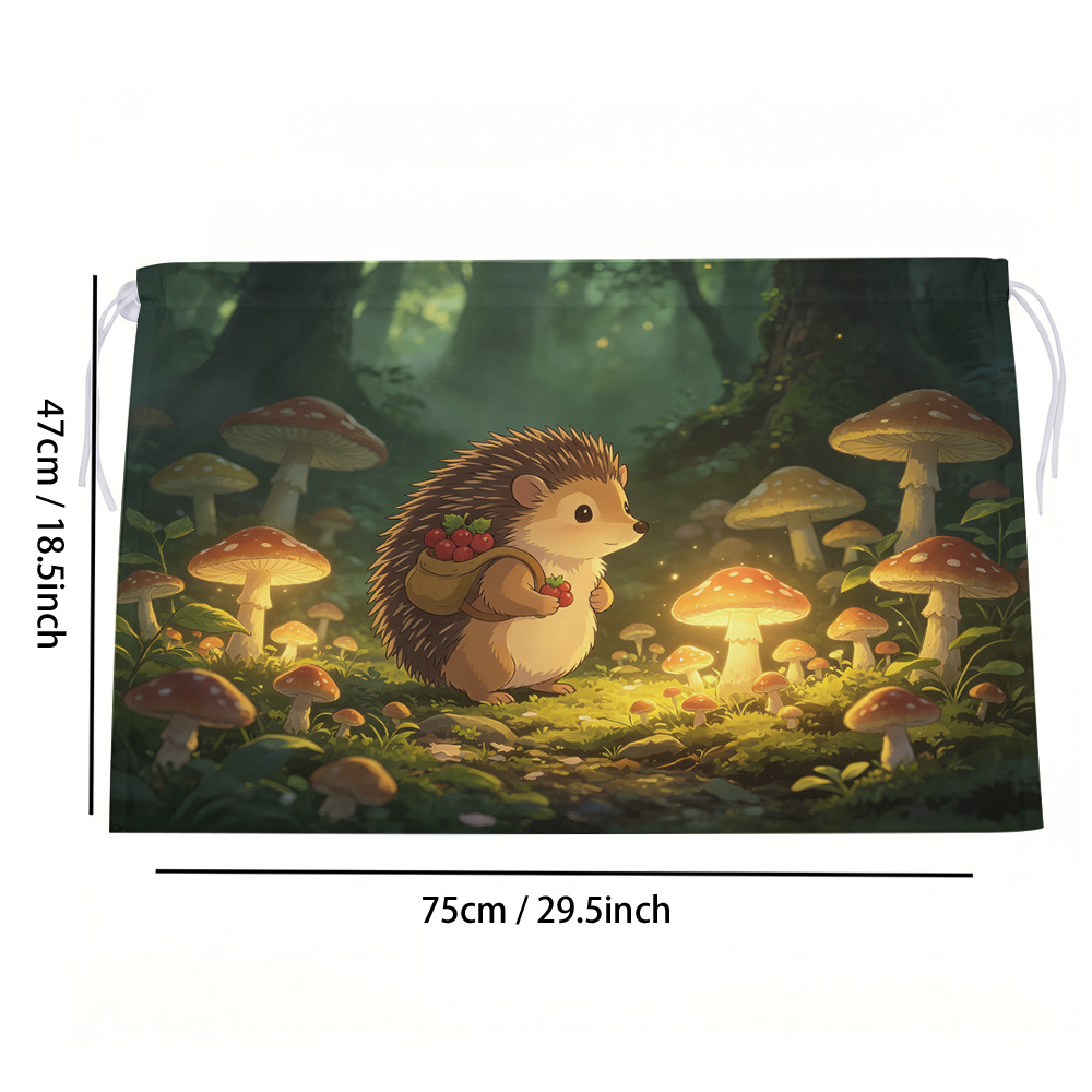 TEMU Car Sunshade, Sun Protection, Forest Picking Hedgehog Pattern, Suction Cup Side Curtain, Privacy Protection Car Curtain, 2d Flat Car Interior