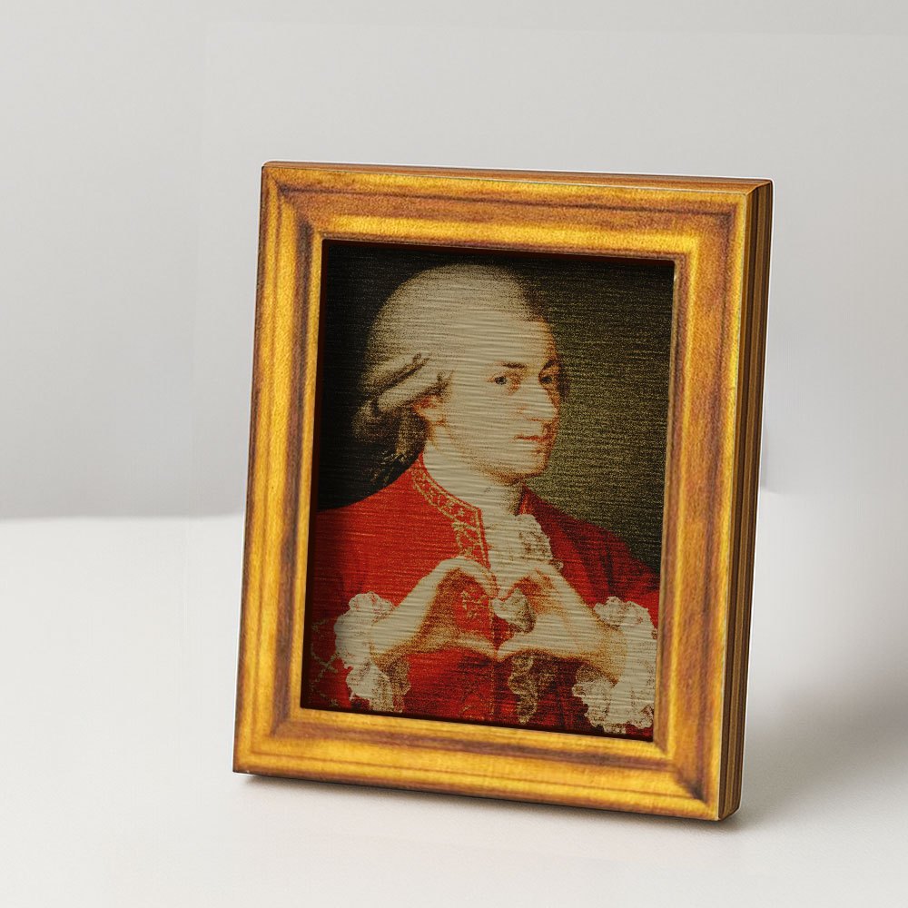 E-shop 1 "Herzen" Kühlschrankmagnet, Mini-Holz-Dekorationsgemälde, Kühlschrankmagnet aus Holz im klassischen Kunststil, , kreatives Geschenk,