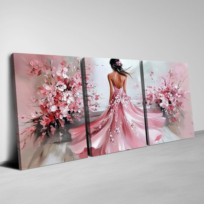 evening dress wall art Women's Painting Long Dress