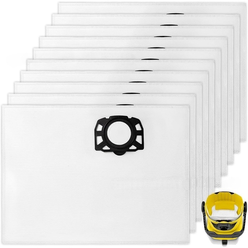 TEMU Set mit 10 Staubbeuteln, kompatibel mit WD3, MV3, KD1/2/3, KWD, WD2 Plus, 3MV, SE4001 und SE4002 Staubsaugern, hergestellt aus Vliesmaterial für