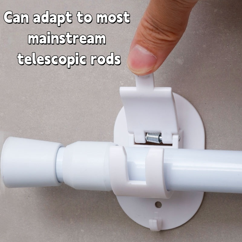 Liedeco No-Drill Clamp-On Curtain Rod Bracket – Holds Rods Up To 12mm, Stays Put Without Screws-448399
