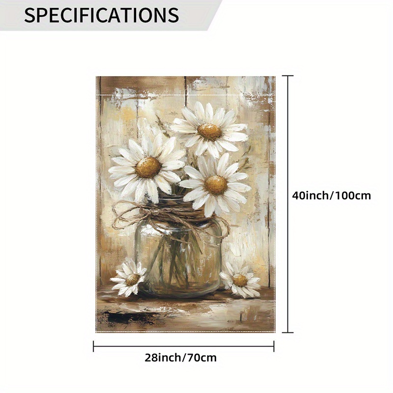 TEMU 1pc Horticole d'été pour voiture - Hortensia, étoile de mer, pastèque, , papillon - Drapeau décoratif, 28 X 40 pouces, double face, ornement de
