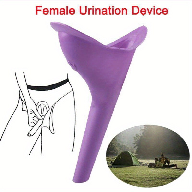 Leak-Proof PVC Portable Female Urination Device - Spill-Proof Funnel Cup for Outdoor, Travel, Camping, Hiking - Reusable Personal Urinal Storage Bag