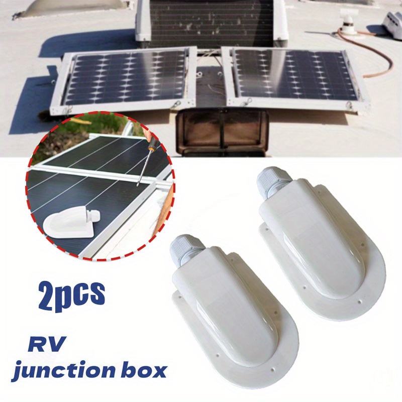 Two Pieces of White Junction Boxes with Single Hole Connector for RVs