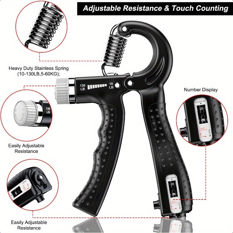 2-pack kdg adjustable hand grip strengthener - 10130 lbs  ,   for muscle building &   recovery, durable oxford fabric, portable home gym equipment for athletes, fitness enthusiasts, gym accessories, sleek exercise tool, sturdy construction Product details 1