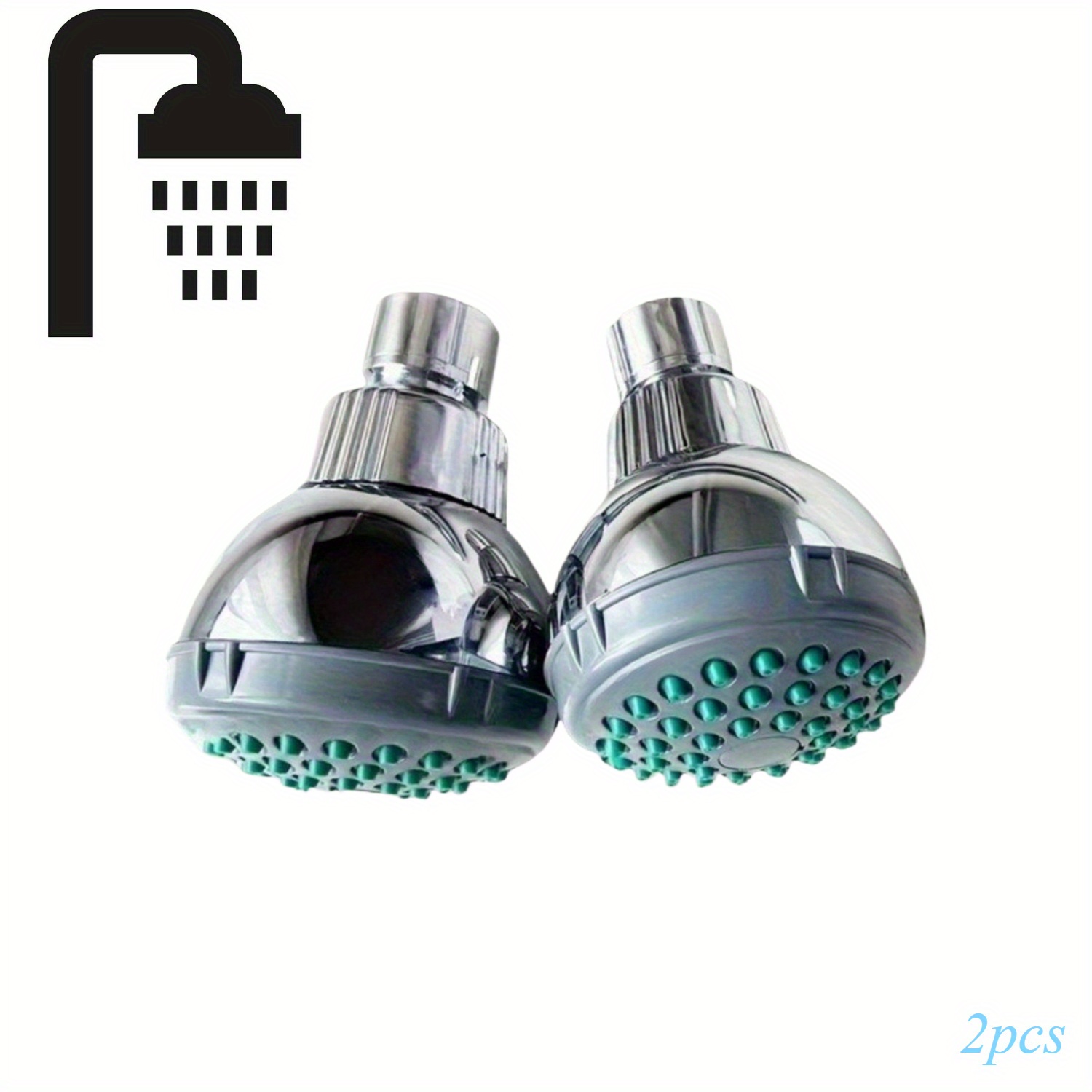 TEMU Système de pommeau de douche pluie haute pression 2 pièces avec technologie d'économie d'eau et fixation amovible au plafond/au mur - Système de