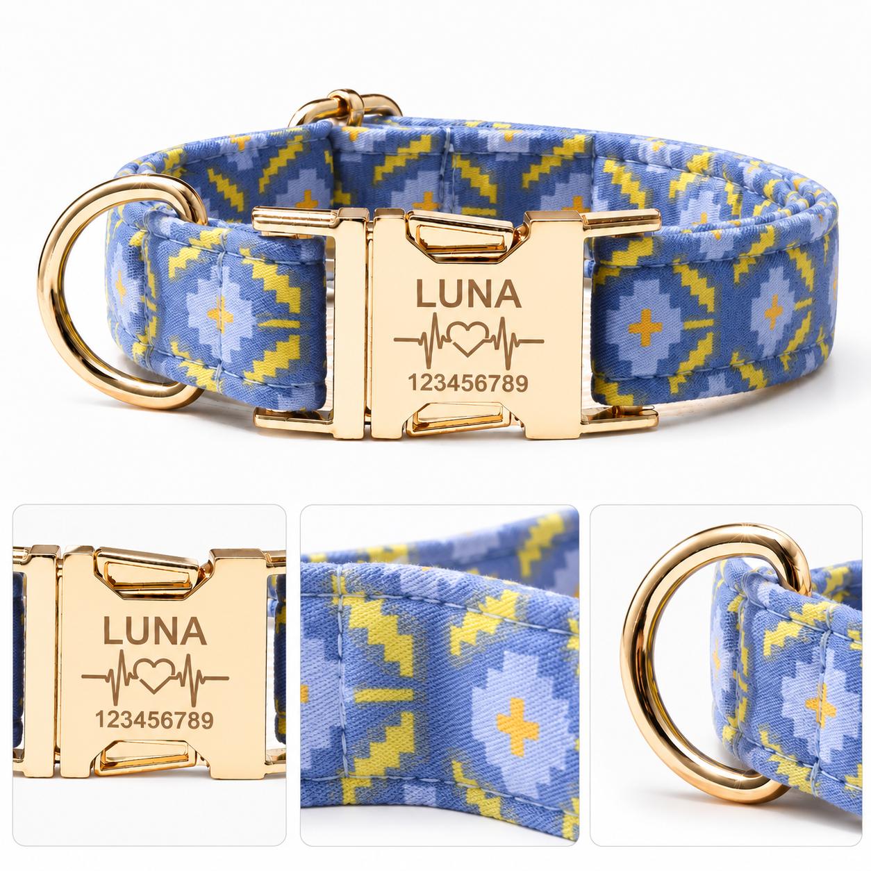 Custom Name & Phone Number Pet Collar, Universal Personalized Design