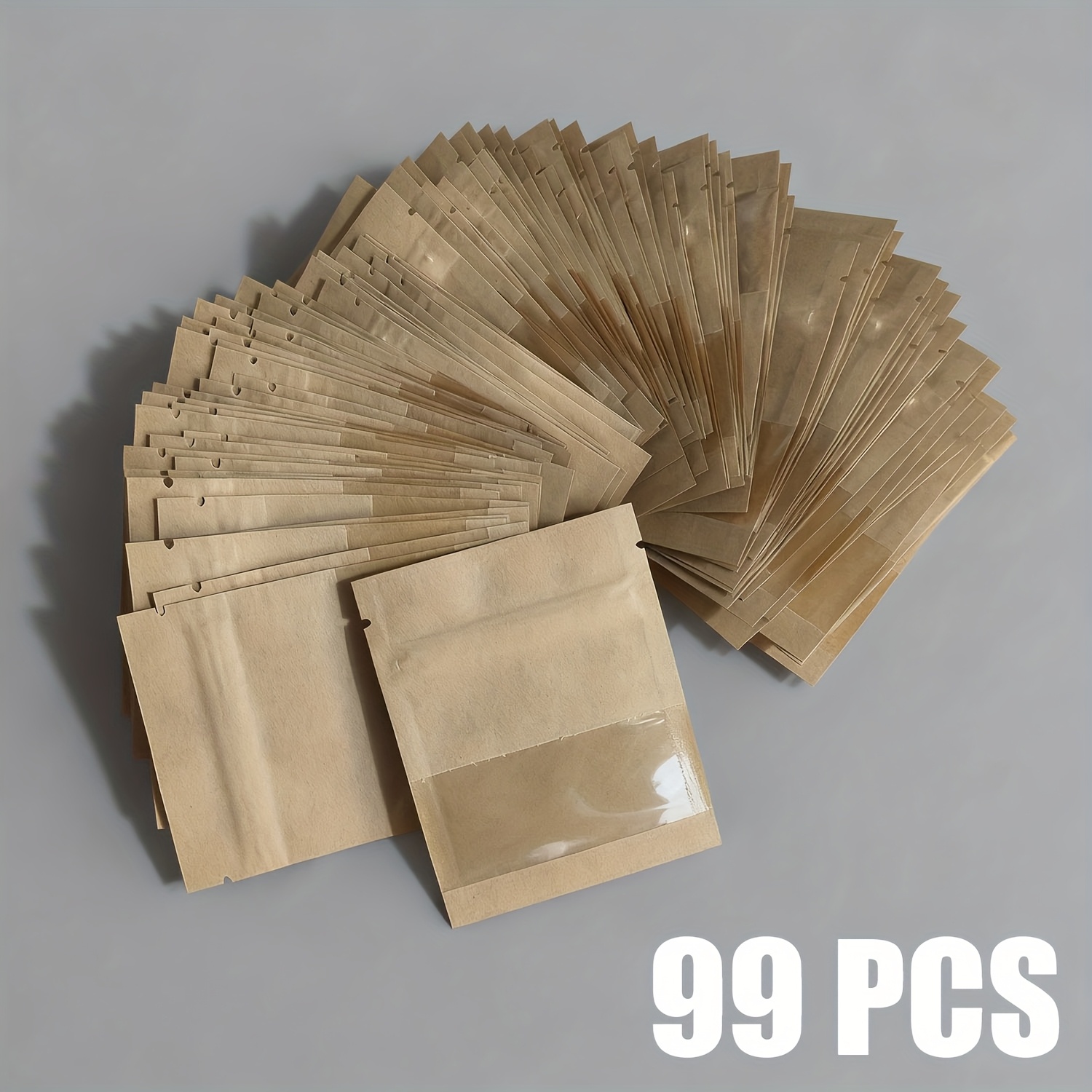 TEMU Gift For Her/him 99pcs Reusable Paper Envelopes With Clear Window (3.5x2.7 Inch) - Ideal For Coin Collection, Jewelry Storage, Seed Specimens,