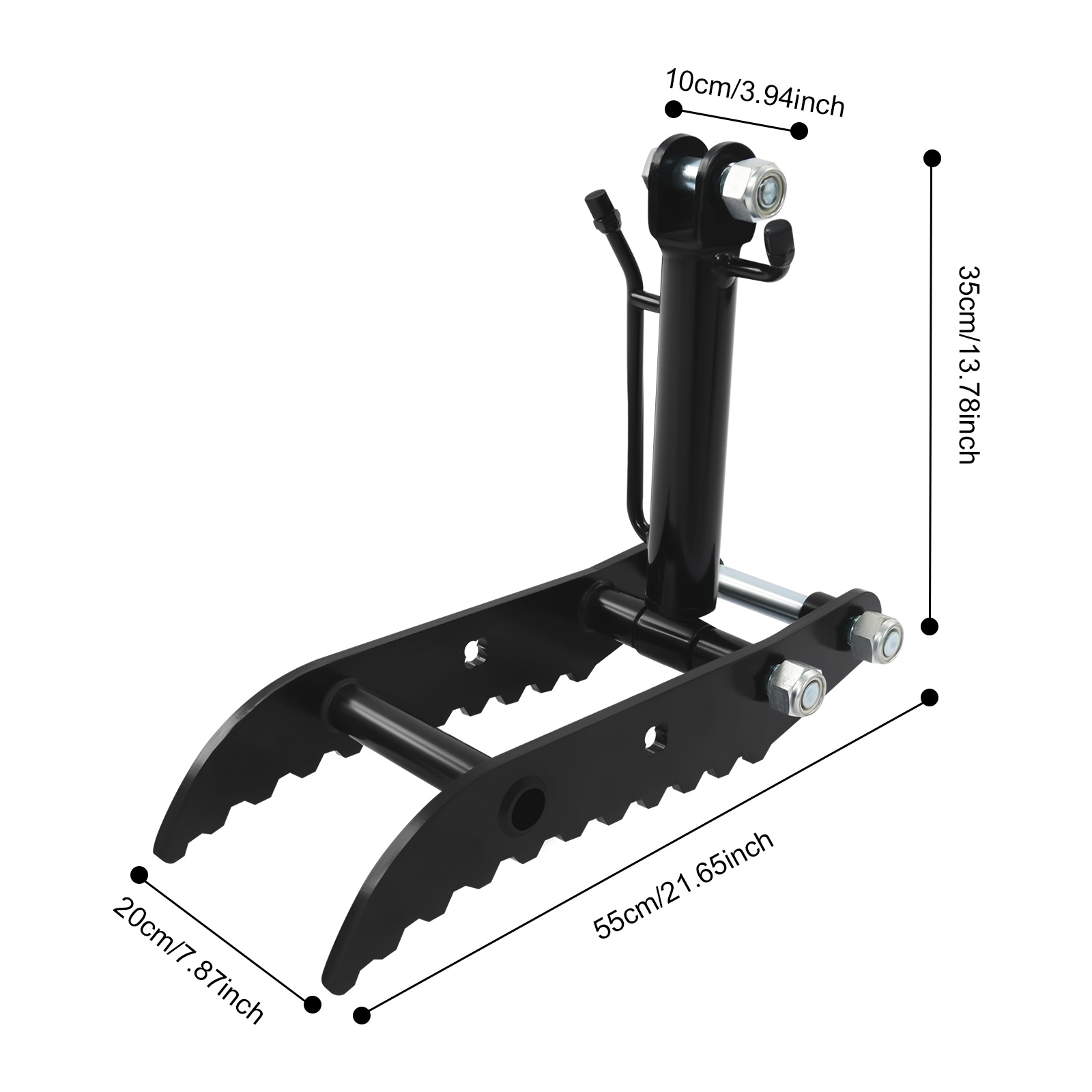 TEMU Pinza idraulica a pollice, accessori per pinze idrauliche a pollice per mini escavatori 0.8-1.5 T, clip idraulica a tre con due tubi dell'olio,