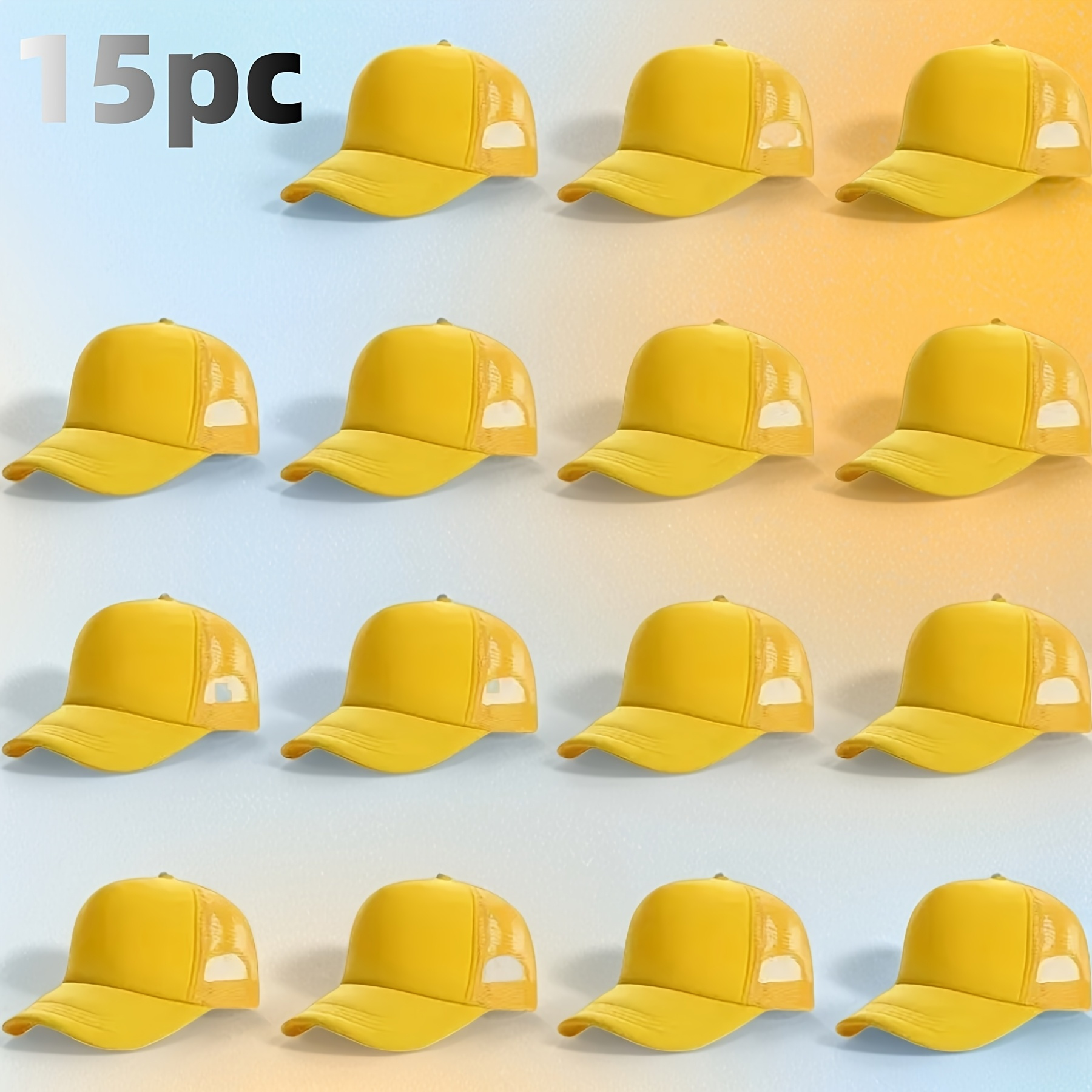15pcs DIY Heat Transfer Baseball Cap Set