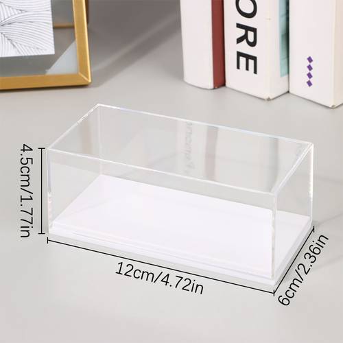 maßstab transparente acryl-automodell-vitrine – staubdichter hartschalen-schutz mit deckel für , hobbyisten, büroaufbewahrung & transport – kompatibel mit automodellen
