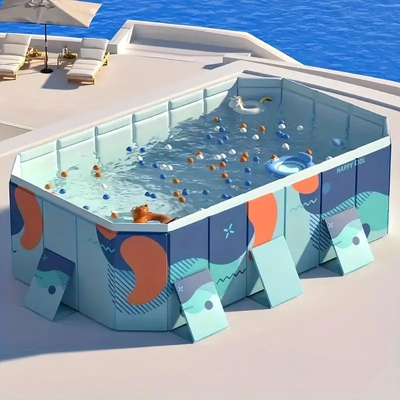 foldable swimming pool non inflatable outdoor pool hard Temu