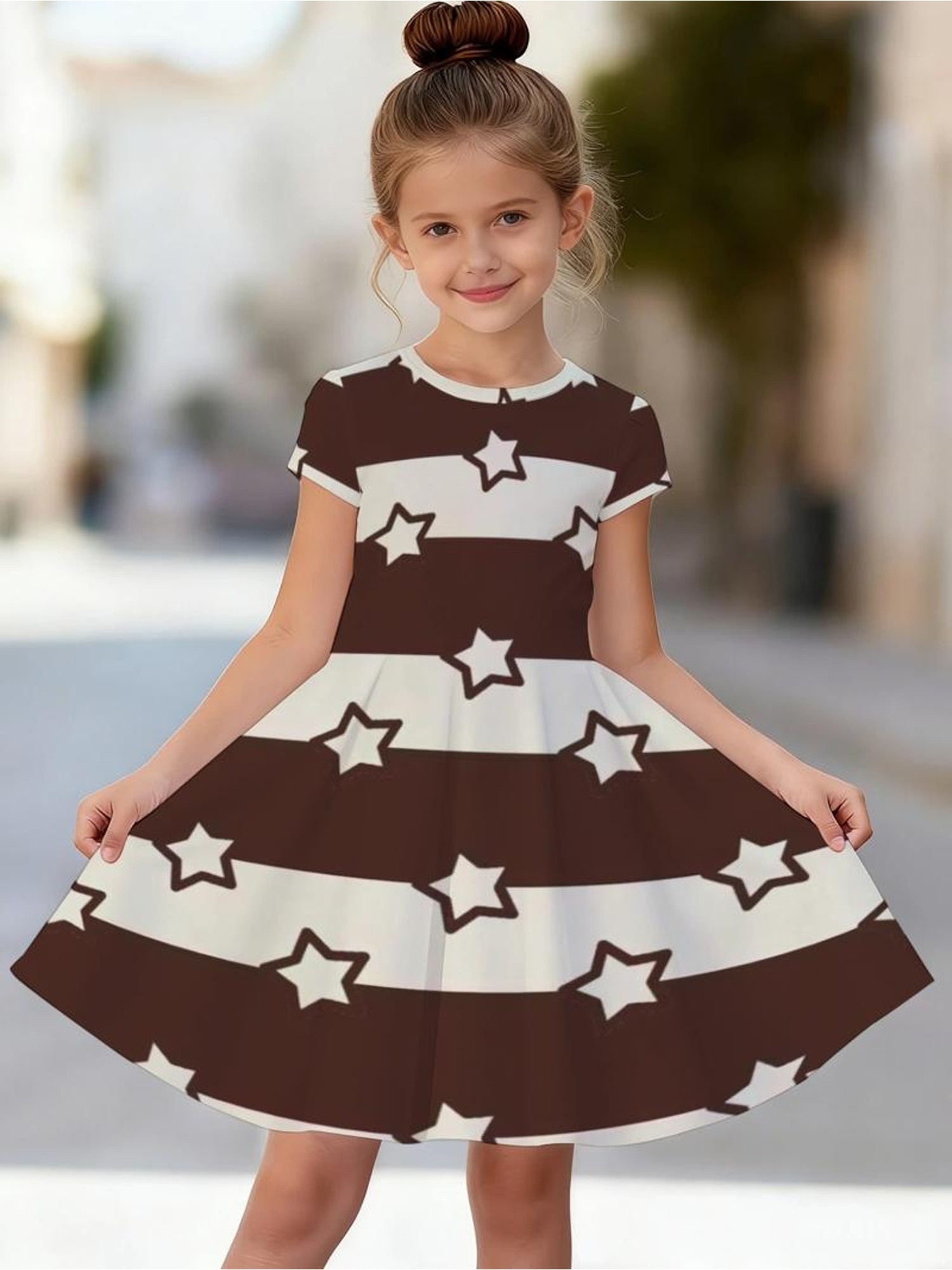 brown dress kids Isa Dress (cedar tulle) 4T