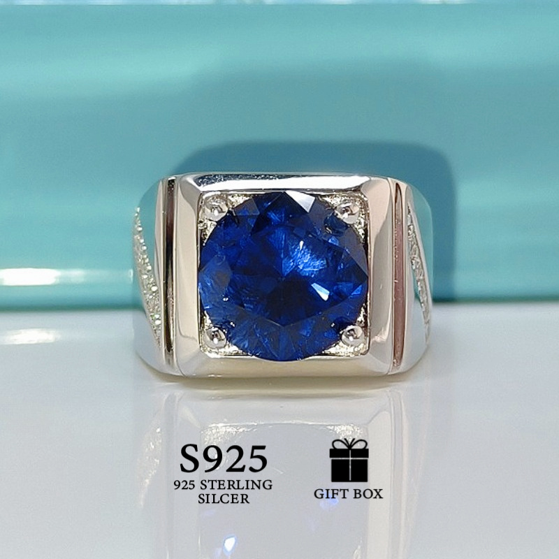1  5 carat the luxurious 925 sterling silvery blue stone ring is a surprise gift for valentines day and is   suitable as an engagement and wedding ring symbolizing your eternal   for teenager
