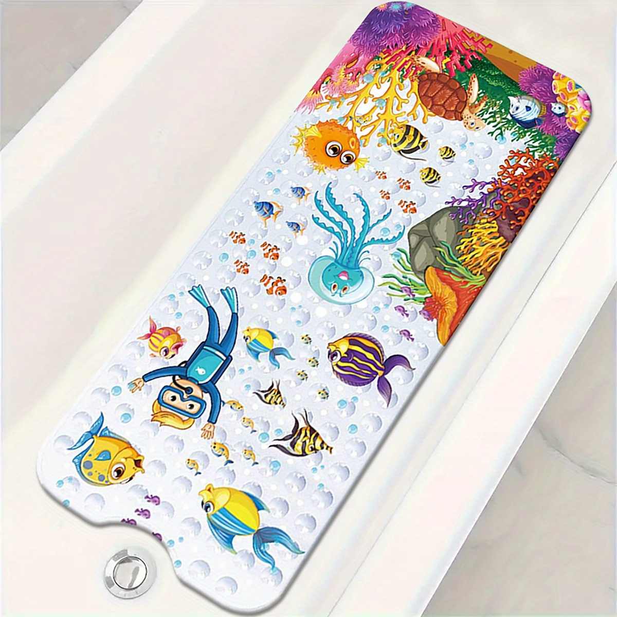 

Bathtub Mat Suction & Drain - , Pvc Mat For Tub And Bathroom - Christmas Decor