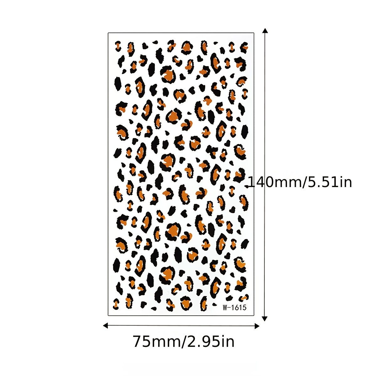 TEMU 2pcs Brown Leopard Print Tattoo Stickers, Sexy And Unique Face, Arm, And Full Body Decals, Waterproof And Long-lasting Eye Corner Makeup Face