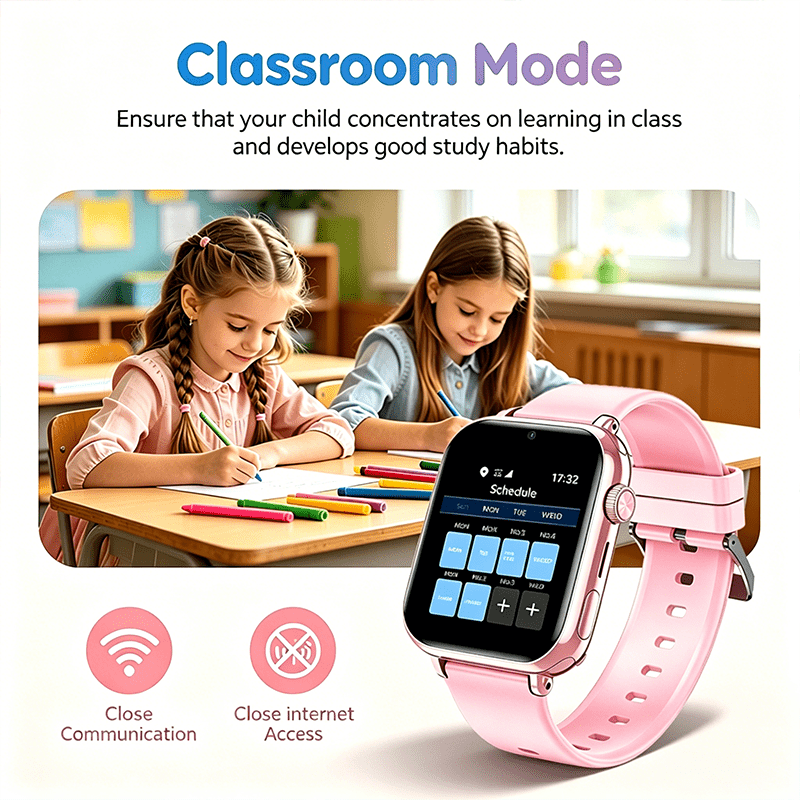 Kids Smartwatch, 4G Smartwatch met Telefoongesprek & GPS, Wifi Video Bellen Voice Messenger, SOS Alarm, Dagelijkse Activiteit Tracker, Wekker, School Lock Mode, Interactieve Games, Kerstcadeau voor Meisjes Jongens