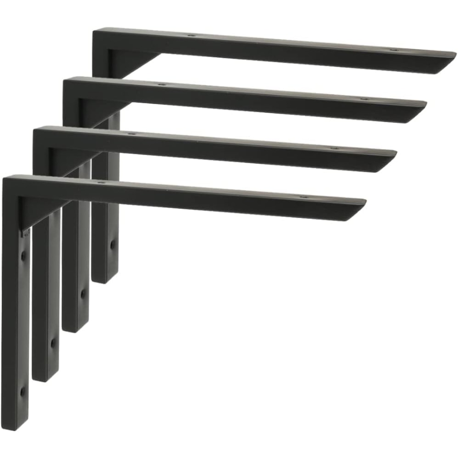TEMU 4pcs 304 Stainless Steel Heavy-duty Shelf Brackets, 20cm L-shaped Load-bearing Corner Braces, Wall-drilled Installation