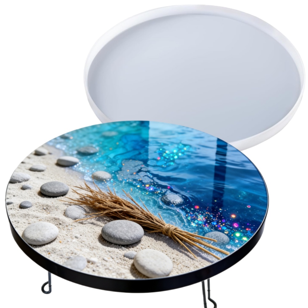 19.7 Inch Resin Table Molds, Extra Large Round Silicone Molds For Epoxy Table Top, , Coffee Table, Resin Art, Home Decoration