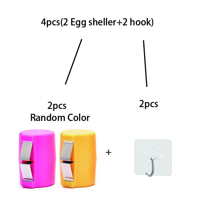 TEMU 4pcs (2 Egg Shellers And ) Automatic Egg Sheller And Egg Cracker - Random Colors - High-quality Egg Shell Remover And Separator Tool, Easy To