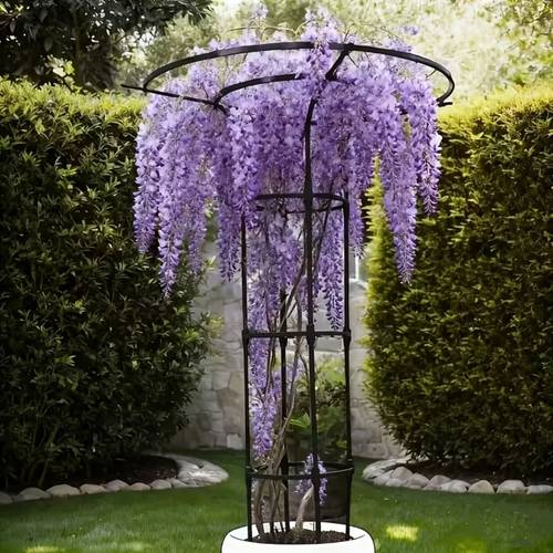 outdoor garden specific 84 65 inch black metal pergola rust proof trellis structure with plastic coated protection vine and rose flower climbing frame