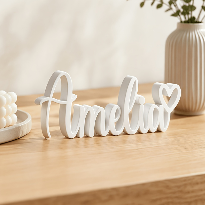 TEMU Personalized Pvc Name Plate - A Custom Double-layer Nameplate Designed Specifically For Her/him. This Modern Desktop Nameplate Engraved With