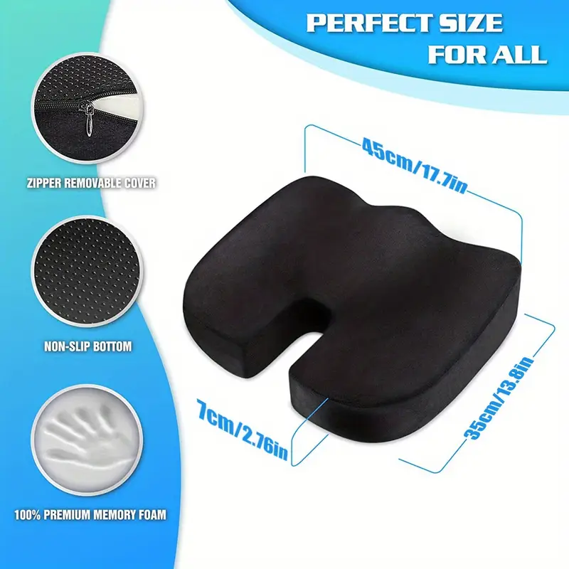 2pcs 1 seat pad 1 lumbar support pillow memory foam seat cushion lumbar support pillow set ergonomic office chair cushion for back car seat wheelchair gaming chair breathable machine washable cover Product details 2