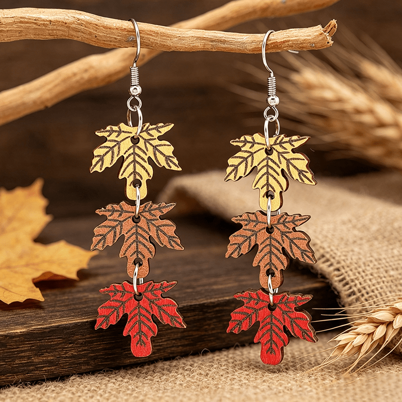 Thanksgiving Creative Polka Dot Pumpkin Water Drop Earrings